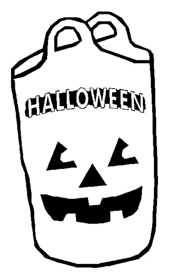 coloriage sac de bonbons d halloween